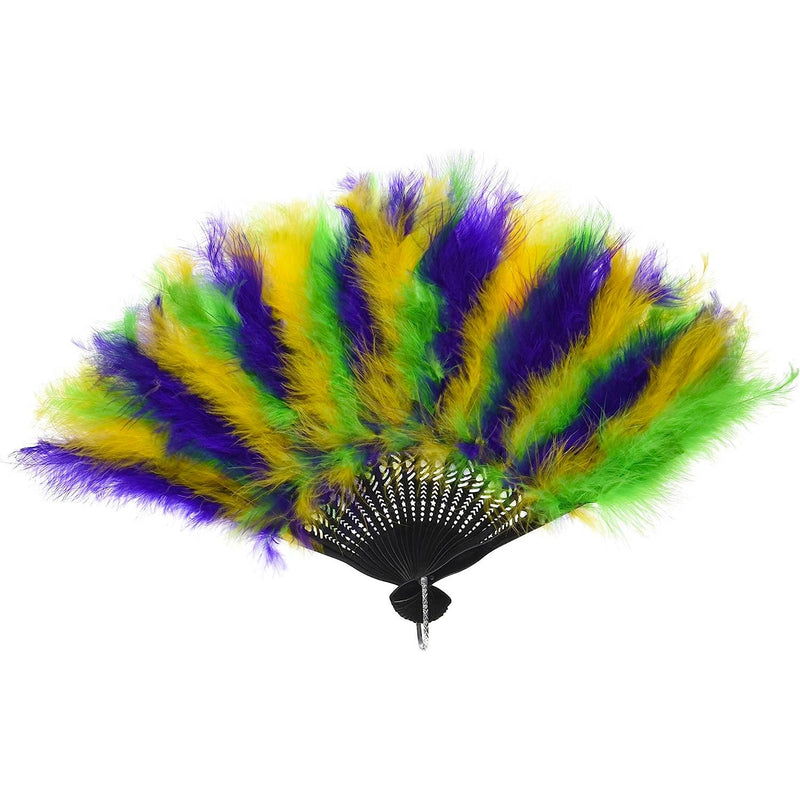 Mardi Gras Feather Fan 12" X 20"