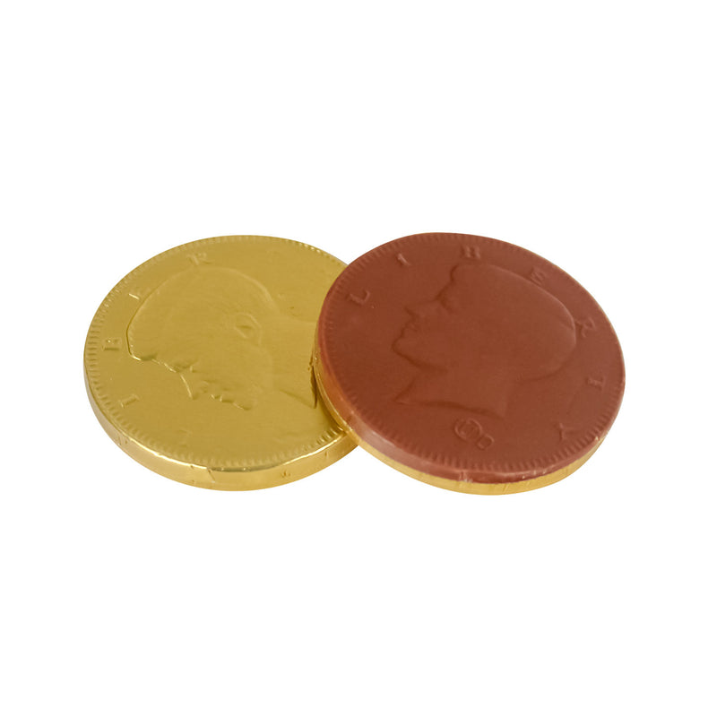 Chocolate Coins - Half Dollars 1.5" (100 PACK)