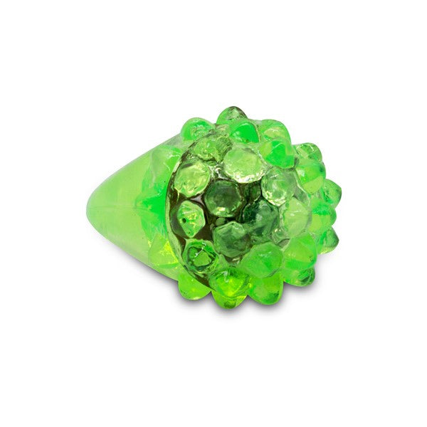Light Up Jelly Bumpy Ring Green 1.5" (24 PACK)