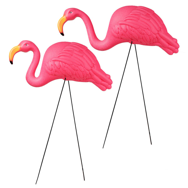 Pink Flamingo Lawn Decorations (2 PACK)