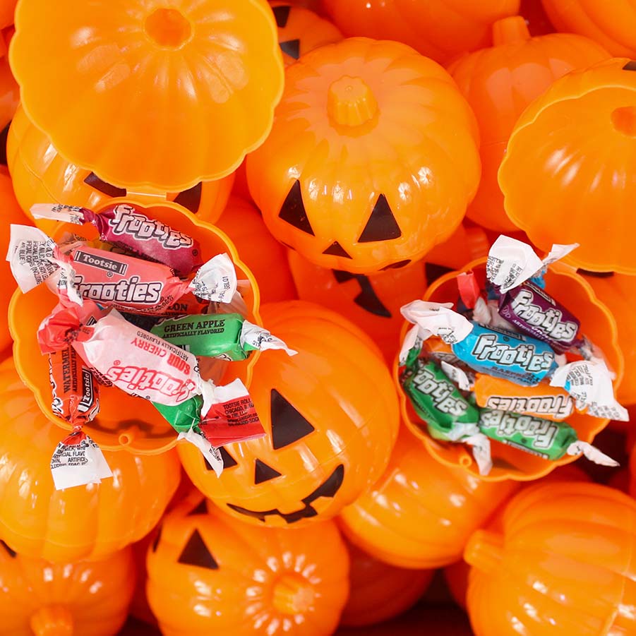 Candy Filled Halloween Pumpkin Eggs 2 5 50 PACK Candy filled halloween pumpkin eggs 2 5 50 pack