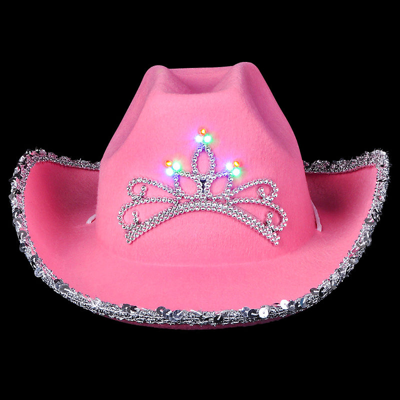 Light Up Child Size Cowgirl Hat front