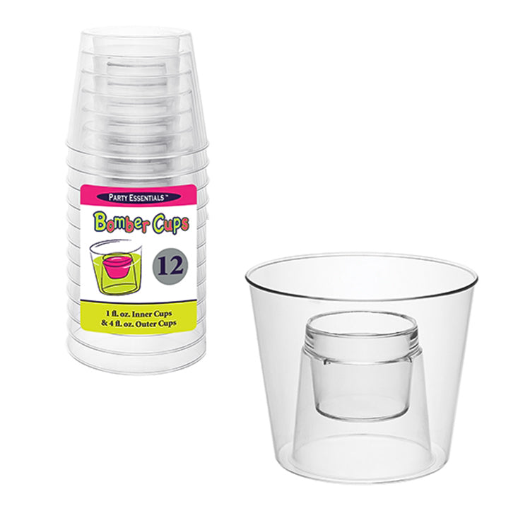 Hard Plastic Clear Bomber Cups