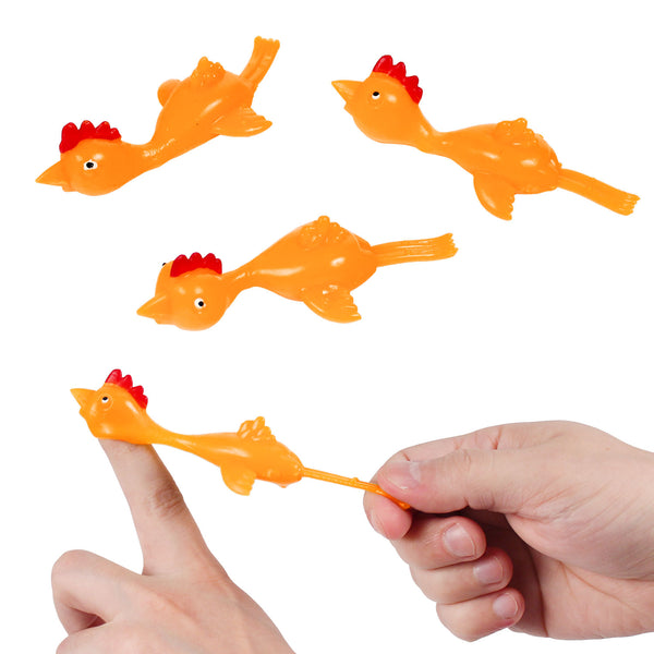 Stretchy Flying Chickens 4" (100 PACK)