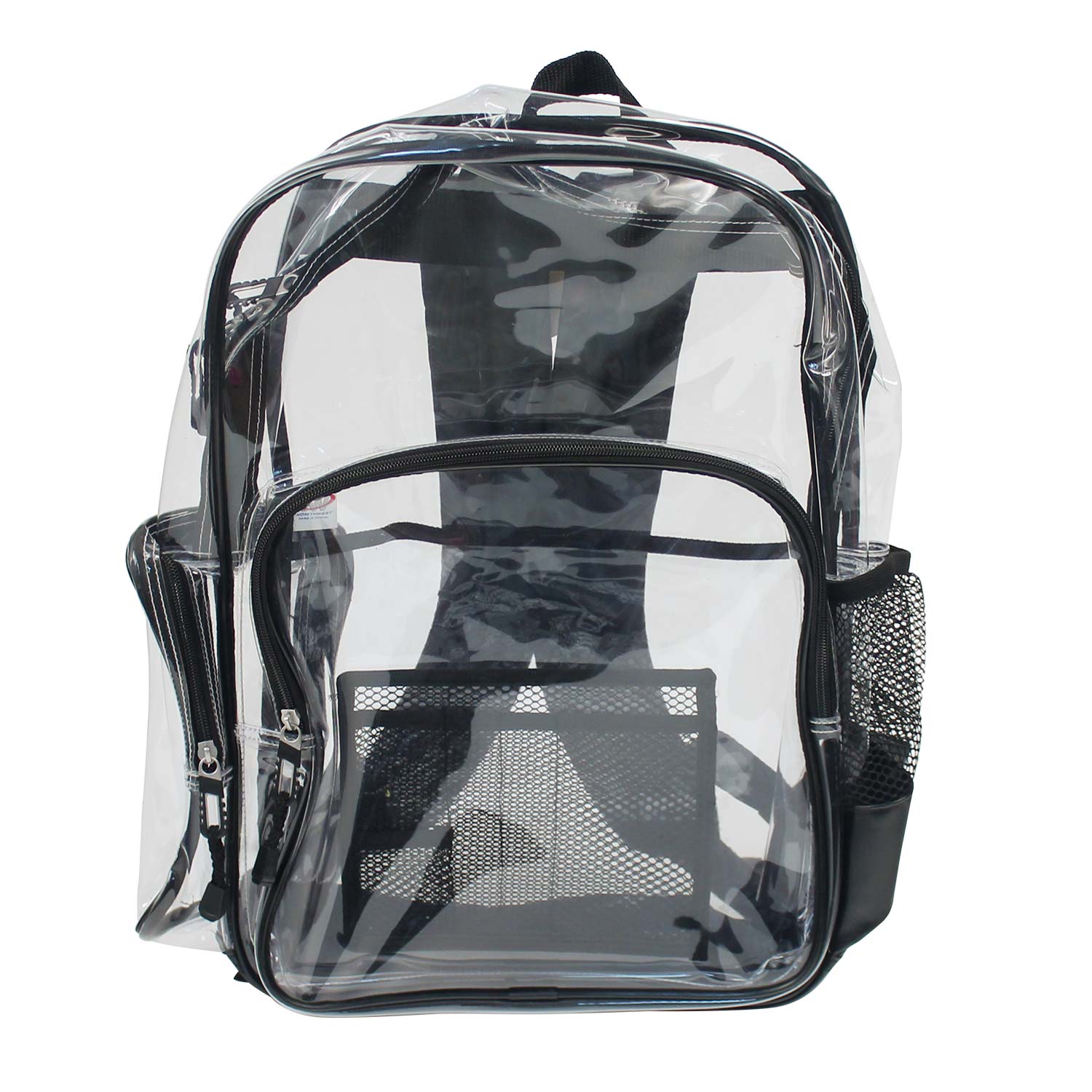 Large Clear Backpack Black 18"