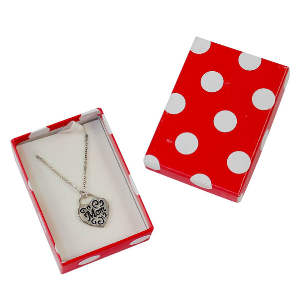 Mom Heart Necklace in Box