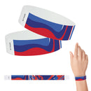 Tyvek Paper Wristbands - Abstract RWB 3/4" (500 PACK)