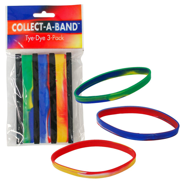 Tie Dye Rubber Wristbands (3 PACK)