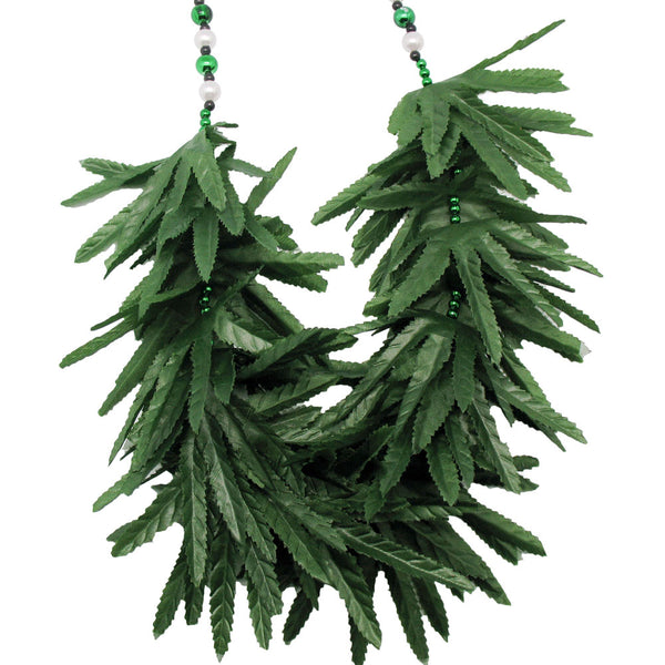 Bead Green Silk Leaves 42" (6 PACK)
