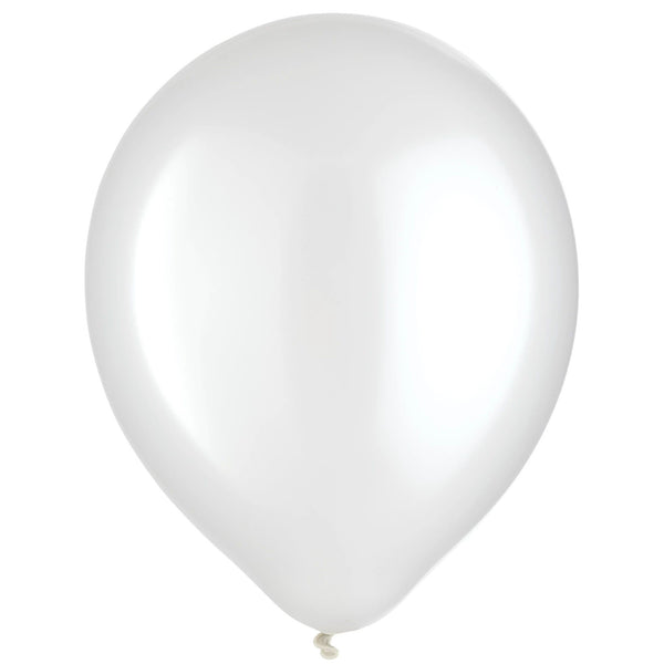 White Pearlized Latex Balloons 12" (72 PACK)