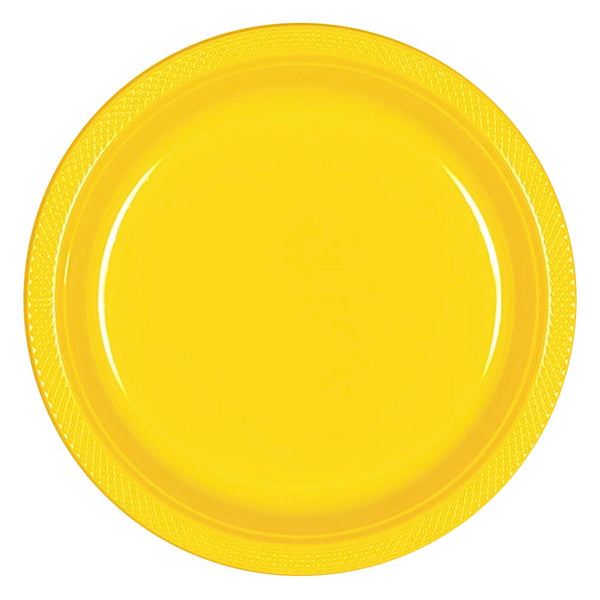 Plastic Plates 10-1/4" Yellow (20 PACK)
