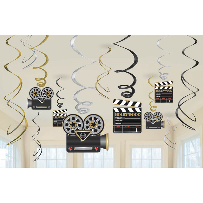 Hollywood Swirl Decorations (12 PACK)