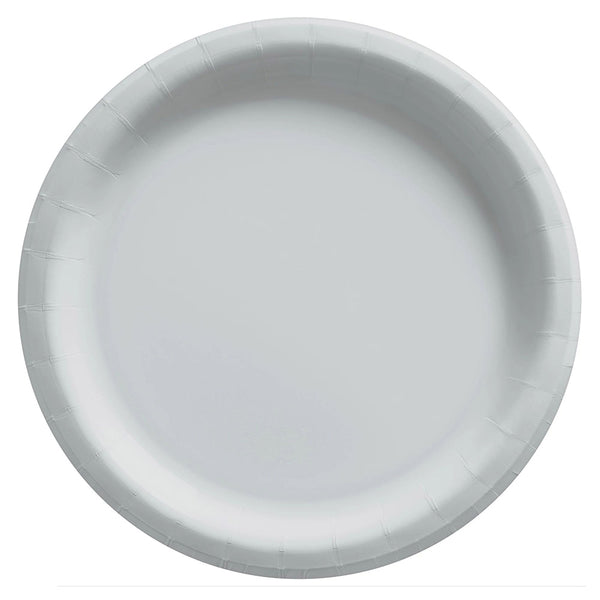 Round Paper Plates Silver 10" (20 PACK)
