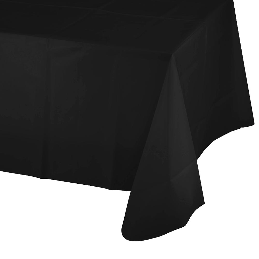 Plastic Table Cover Black 54" x 108"
