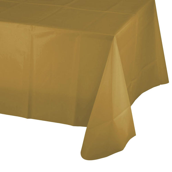 Plastic Table Cover - Gold 54" x 108"