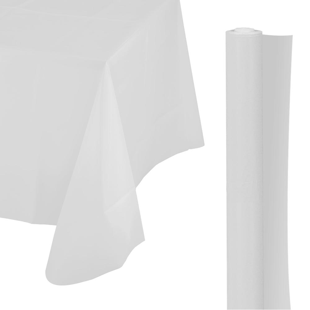 Plastic Table Cover Roll 40 X 100 White Plastic Table Cover Roll 40 X 100 White