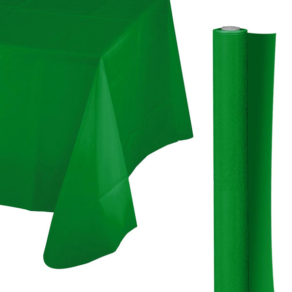 Plastic Table Cover Roll 40" x 250' Festive Green