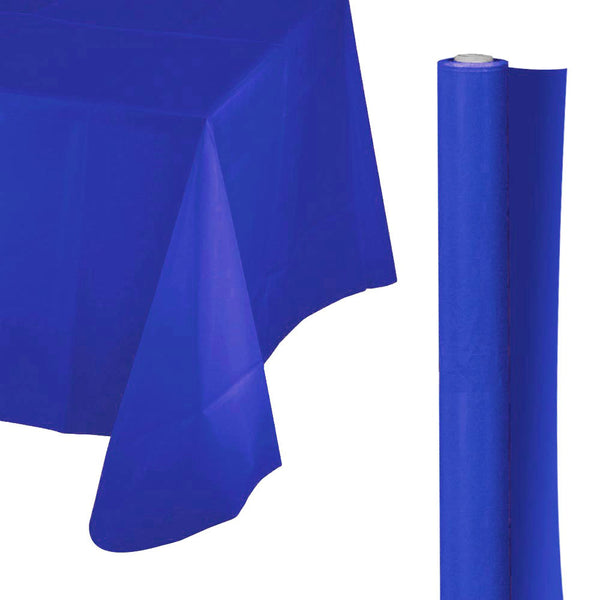 Plastic Table Cover Roll 40" x 250' Bright Blue