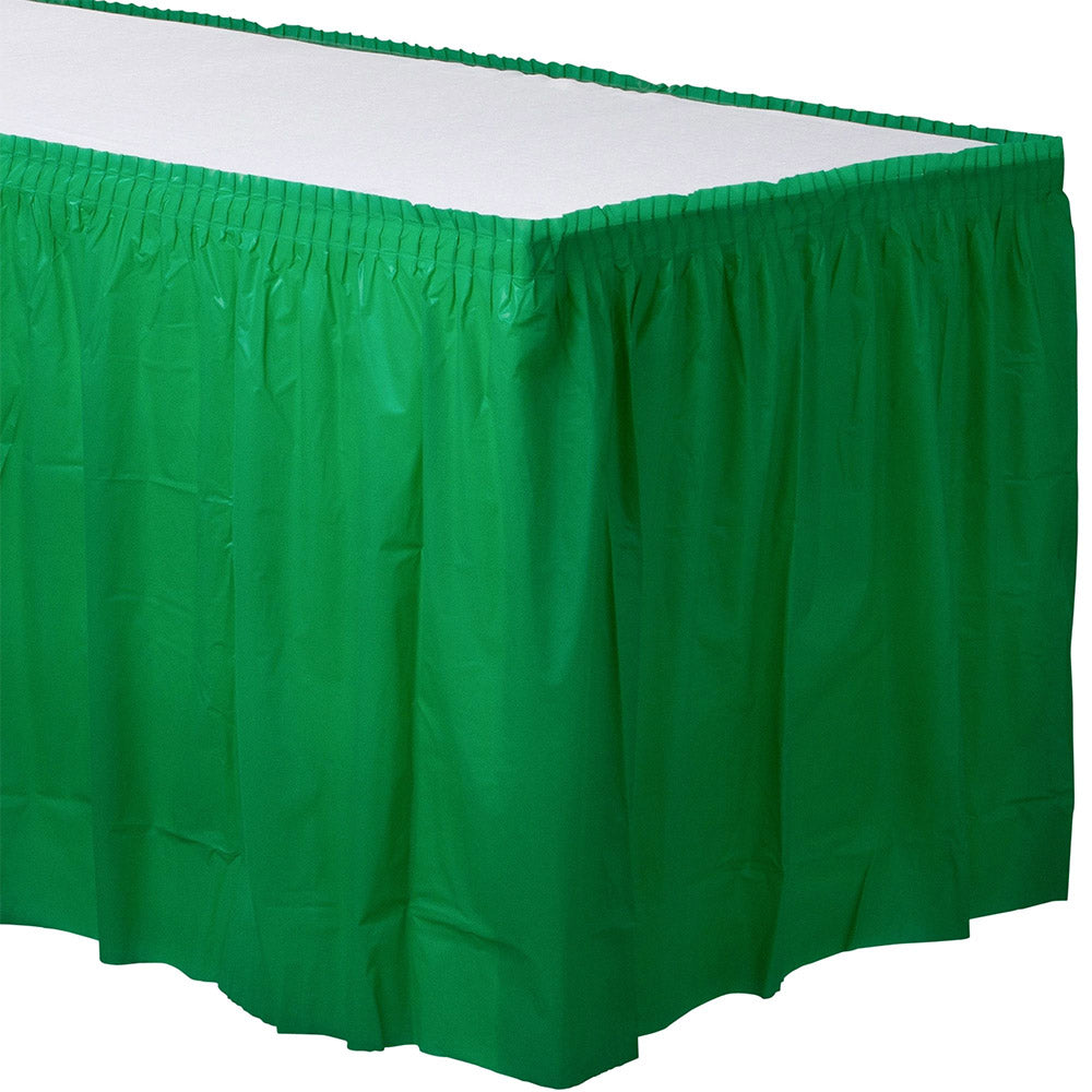 Plastic Table Skirt 21' x 29" Green