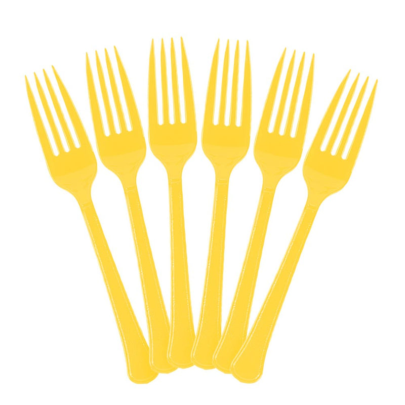 Plastic Forks - Yellow