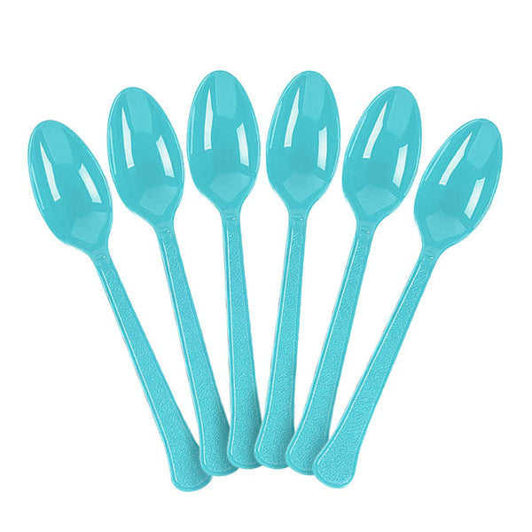 Plastic Spoons - Caribbean Blue (20 PACK)