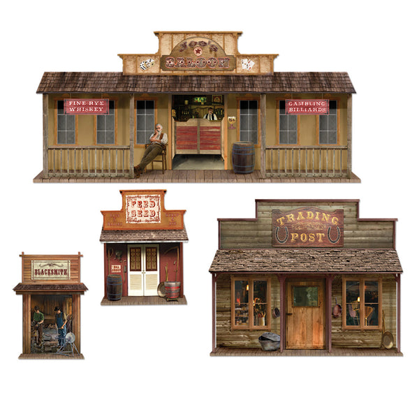 Wild West Town Props 24" - 5'5" (12 PACK)