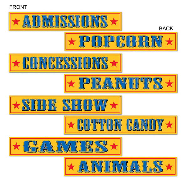 Carnival Street Signs (4 PACK)