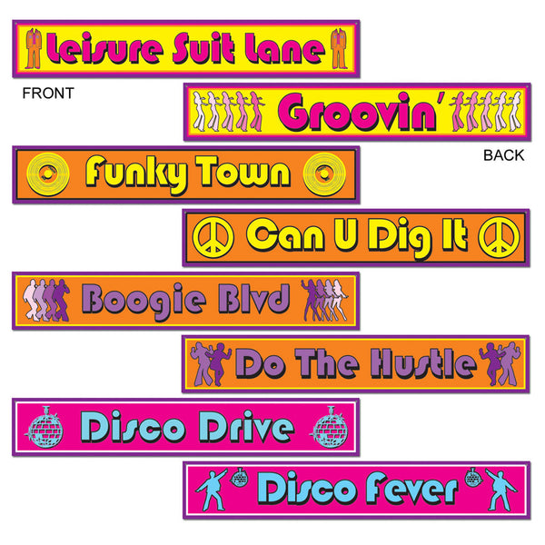 Disco Street Signs 24" (4 PACK)