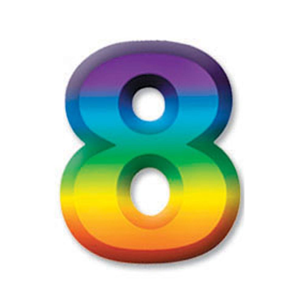 Plastic 3D Number "8" 11" (EACH)