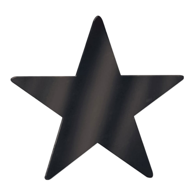 Foil Star Cutout - Black 12"