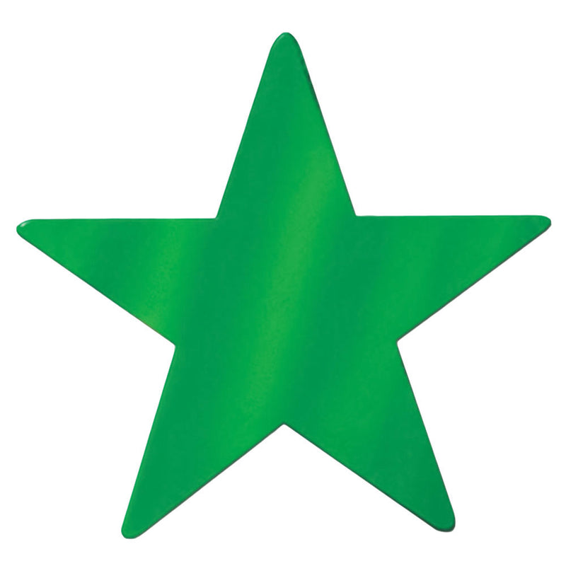 Foil Star Cutout - Green 15"