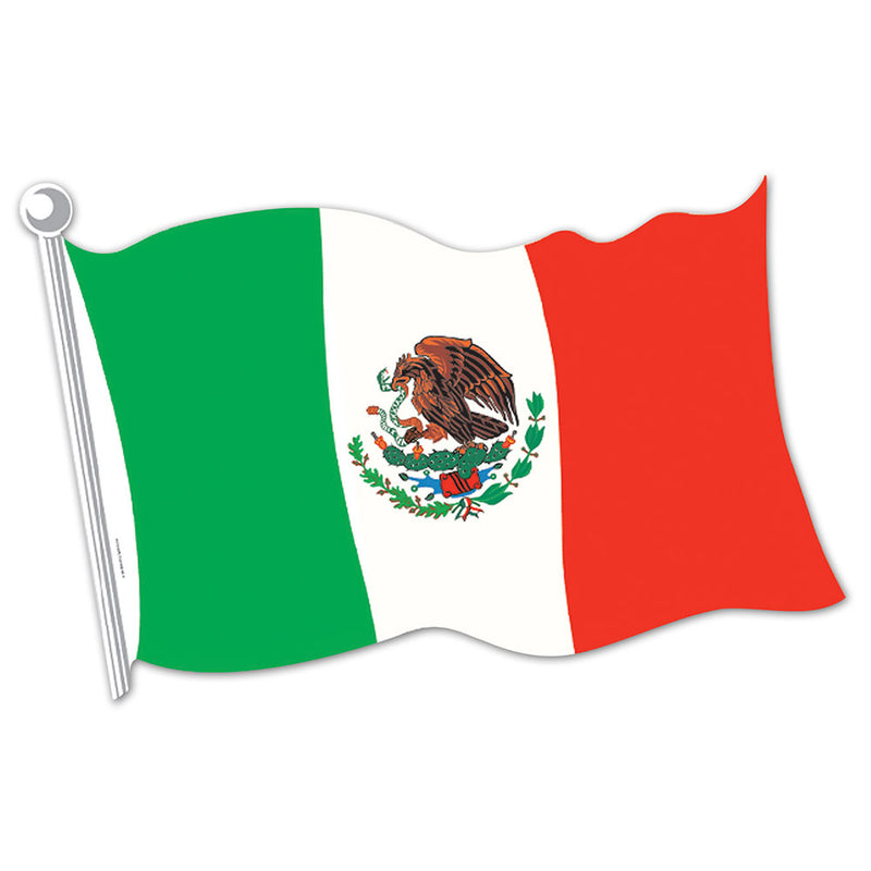 Mexican Flag Cutout 18"