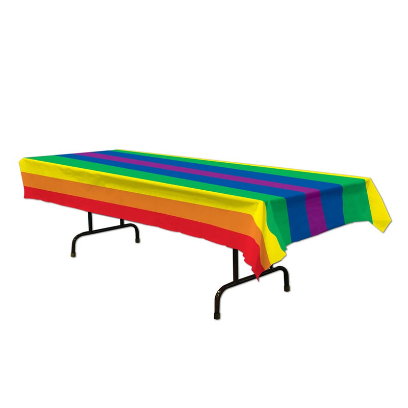 Plastic Table Cover - Rainbow 54" x 108"