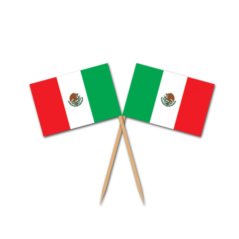 Mexican Flag Toothpicks (50 PACK)