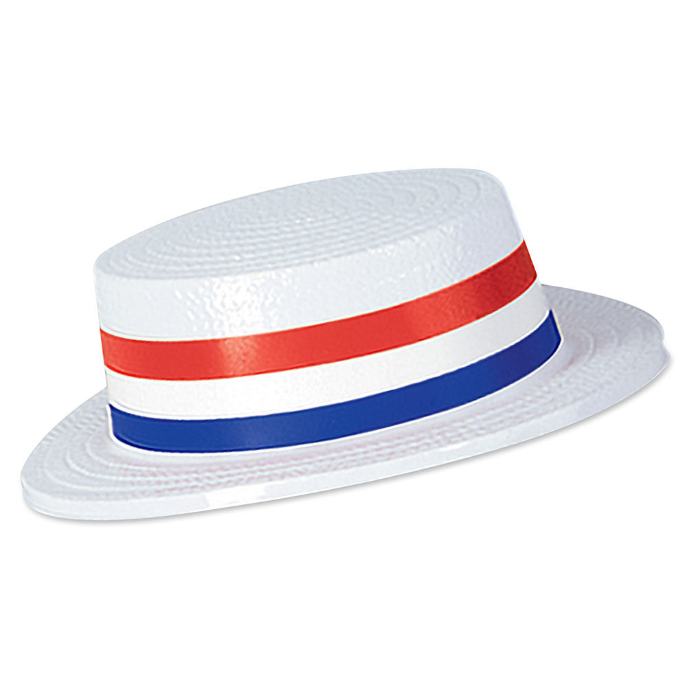Plastic boater hat hot sale