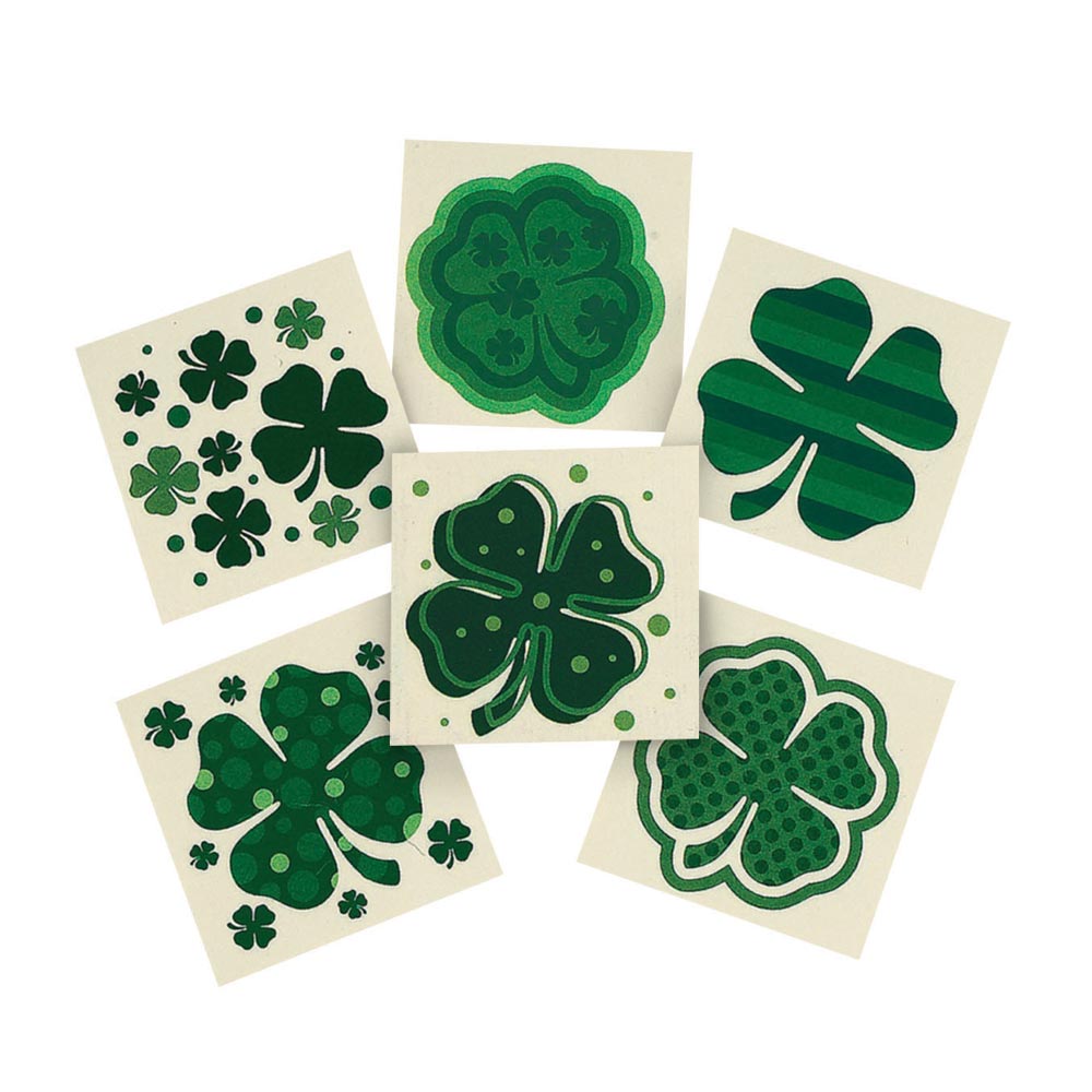 St. Patrick's Day Party Accessories Set - 40 Tattoos, 20 Coins, 6 Necklaces, 6 Bracelets, 2 Headbands & More