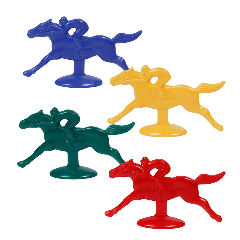 Plastic Horse & Jockey Figurines 2-1/2" (12 PACK)