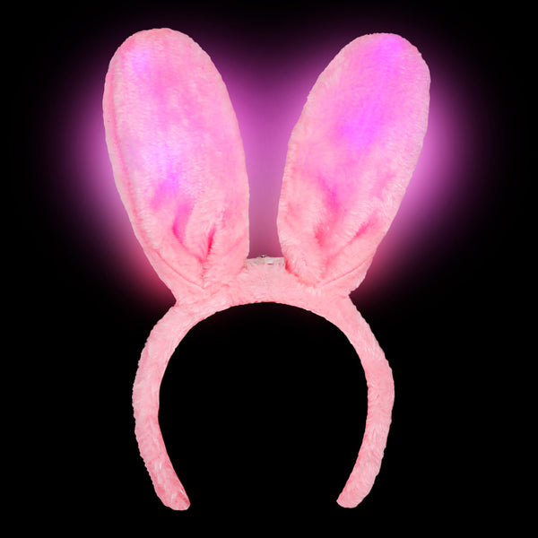 Flashing Plush Bunny Ears