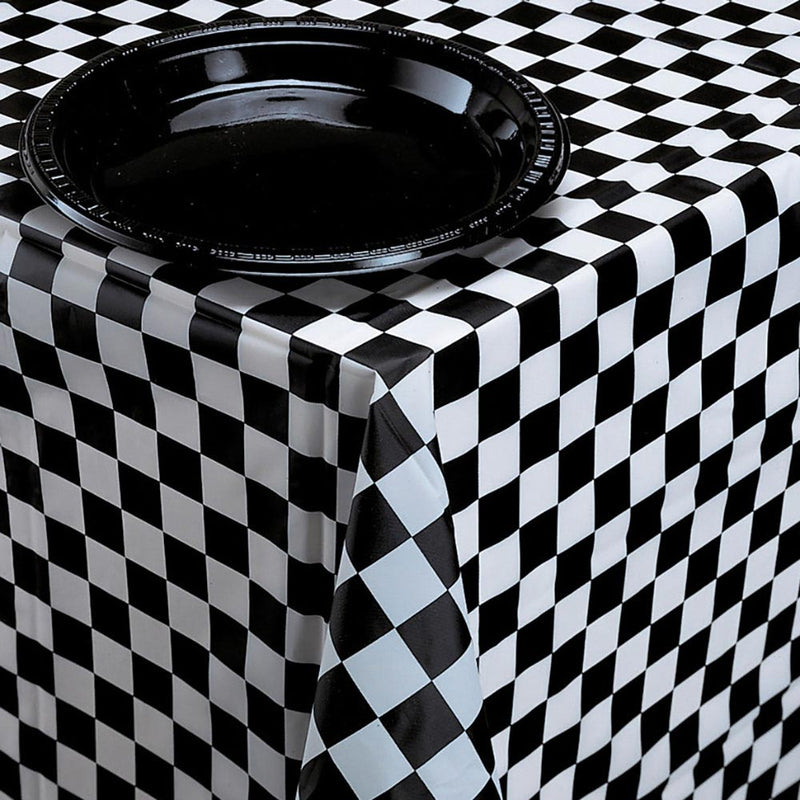 Tablecover Roll - Black & White Checkerboard 40" x 100'