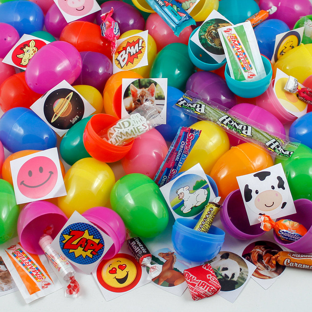 Candy & Sticker Filled Easter Eggs 21/3" (500 PACK)