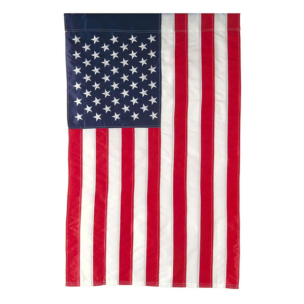 American Flag Applique House Flag 44"