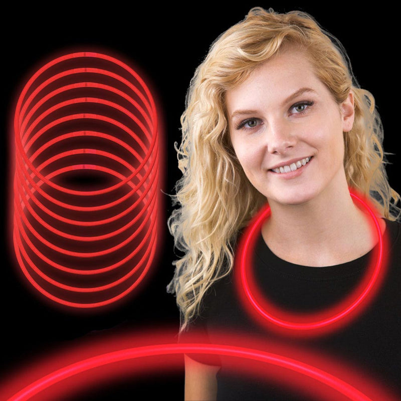 Glow Necklaces 22" Red (50 PACK)