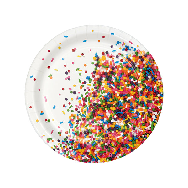 Happy Birthday Sprinkles Paper Plates 7" (8 PACK)