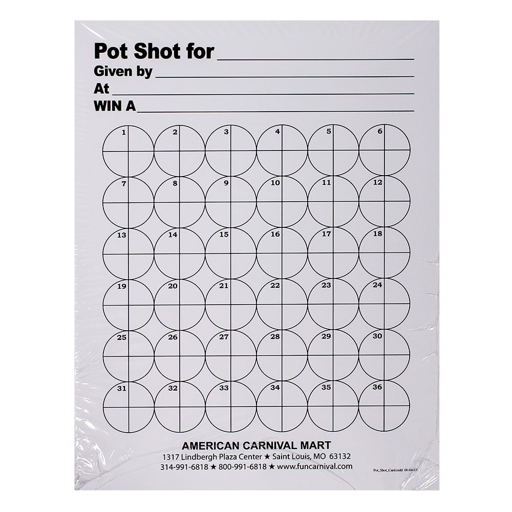 Target Cards Pot Shot Cards (50 PACK)