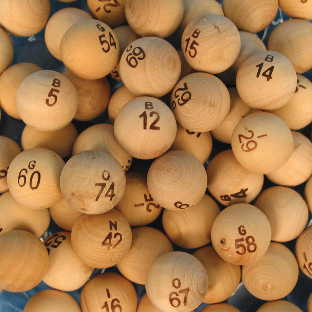 S&S Worldwide Wooden Bingo Balls (Pack of 75)