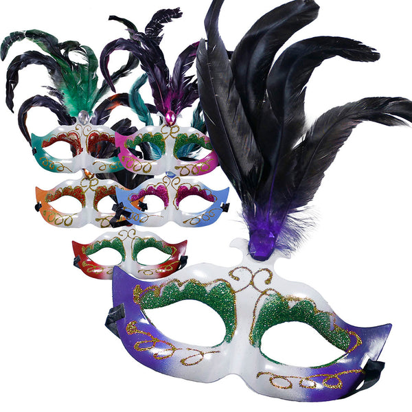 Mardi Gras Mask - Feathers