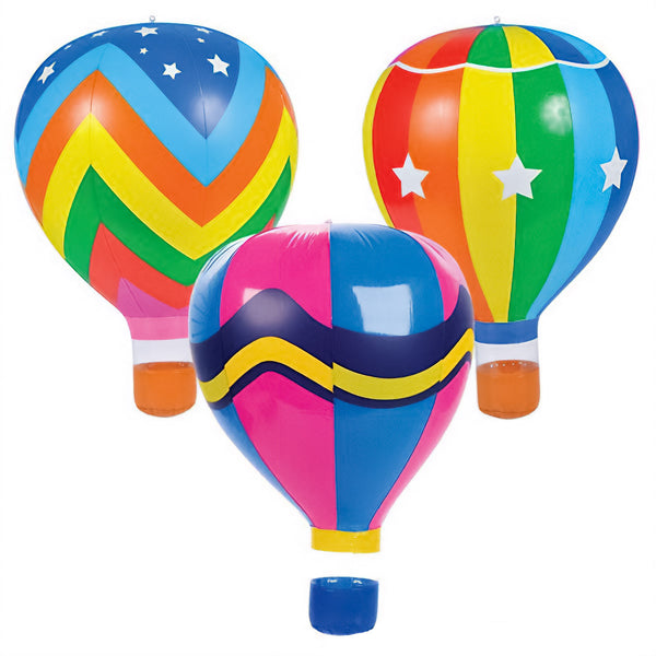 Inflate Rainbow Hot Air Balloons 22" (DZ)