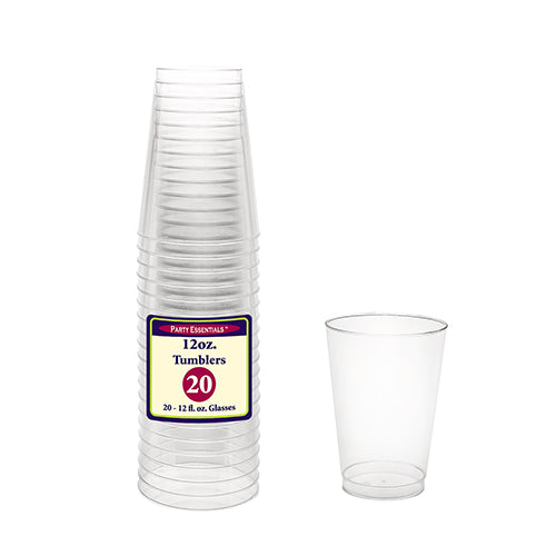 Northwest Enterprises N1220 Clear Plastic 12 Oz Tumbler Party Cups