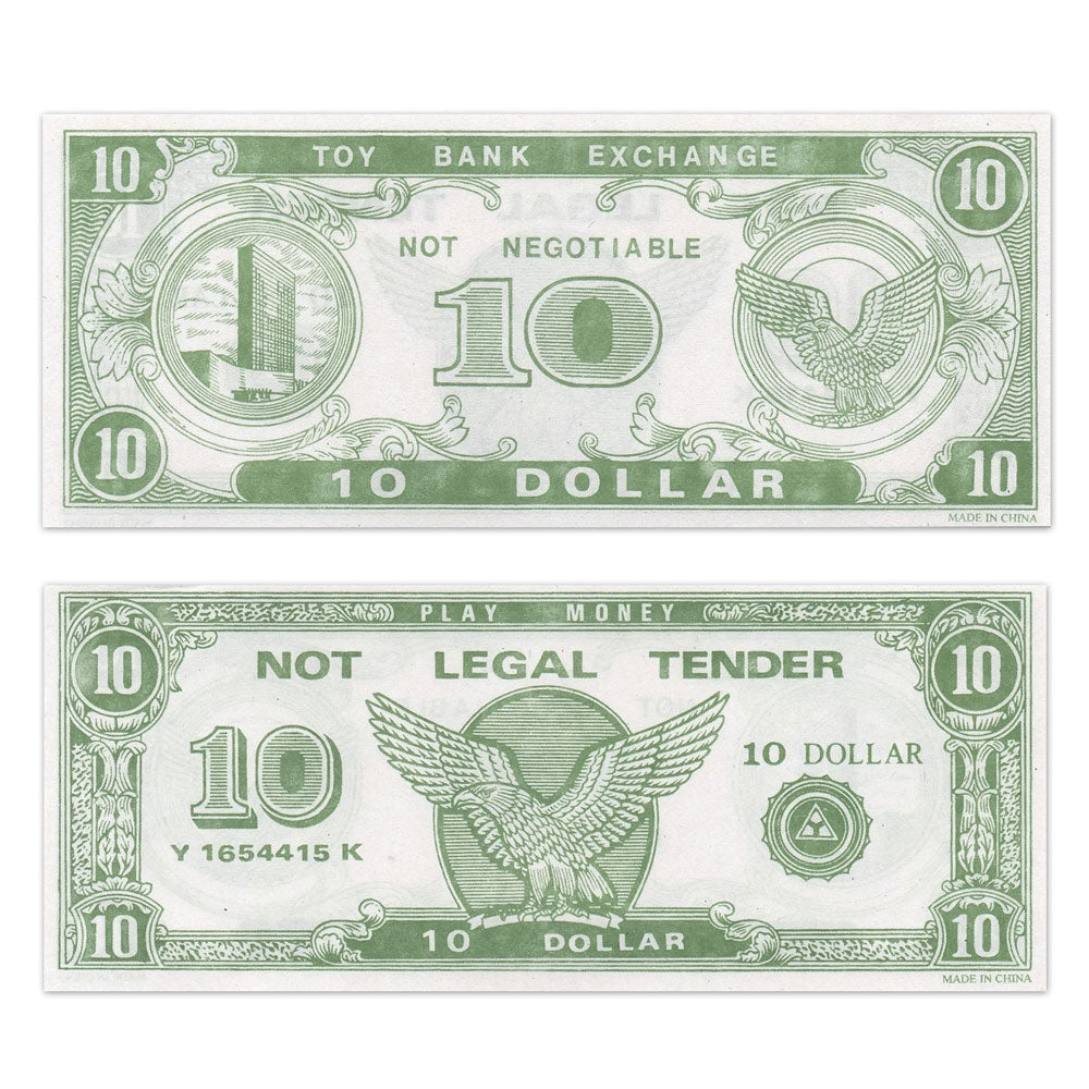 Play Money 10 Bills 1000 PACK
