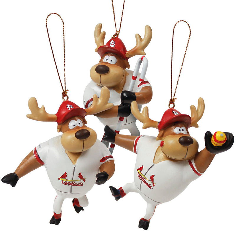 St. Louis Cardinals Reindeer Ornament 3-3/4"